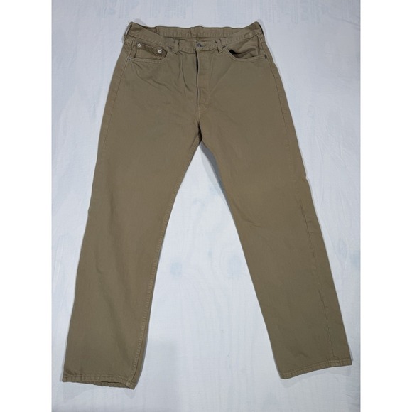 Levi's Other - Vintage Tan Levis 501 Jeans Button Fly Mens 38x32 Straight 1997